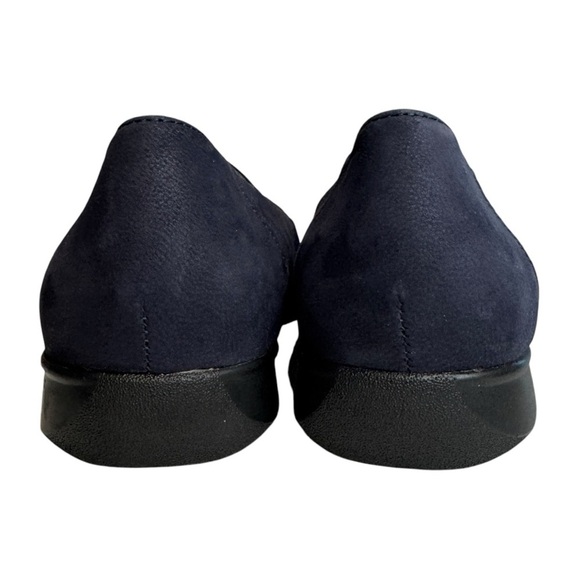 Trotters Jenn Laser Loafer leather suede navy women’s 8.5 Wide shoes career - Picture 5 of 9